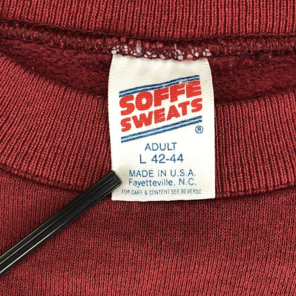 Vintage 80s Soffe Maroon Virginia Tech Graphic Crewneck Sweatshirt - Picture 6 of 11